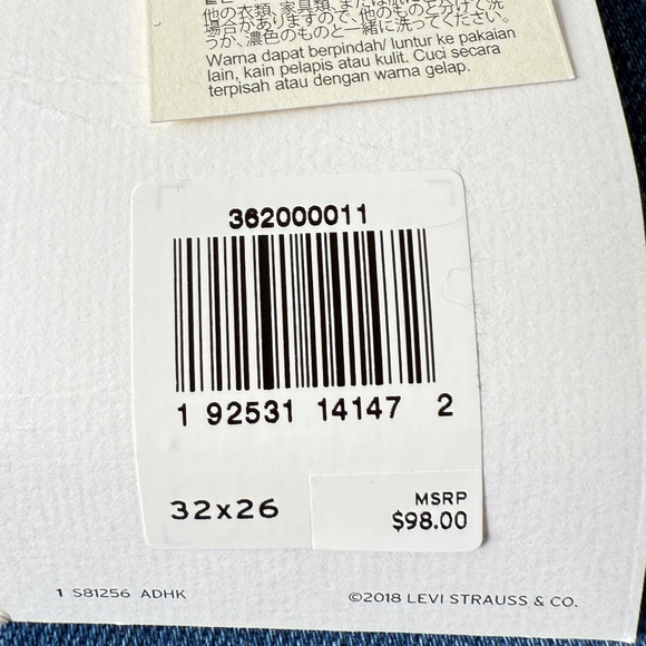 NWT Levi's Premium 501 Original Cropped Women's Jeans 32x26 Medium Dark Sz 14 - Picture 12 of 15